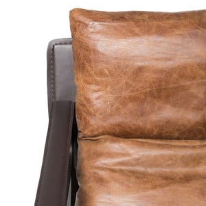 Connor Club Chair in Open Road Brown Leather