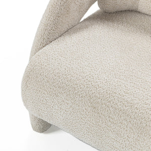 Salino Upholstered Lounge Chair in Natural Fabric