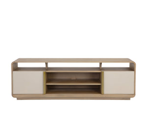 KAYDEN MEDIA CONSOLE AND CABINET - OYSTER SHAGREEN