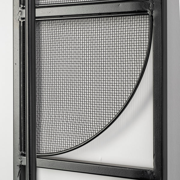 Navin 10x46.5 Black Metal Body White Fabric Shade Rectangular Wall Sconce