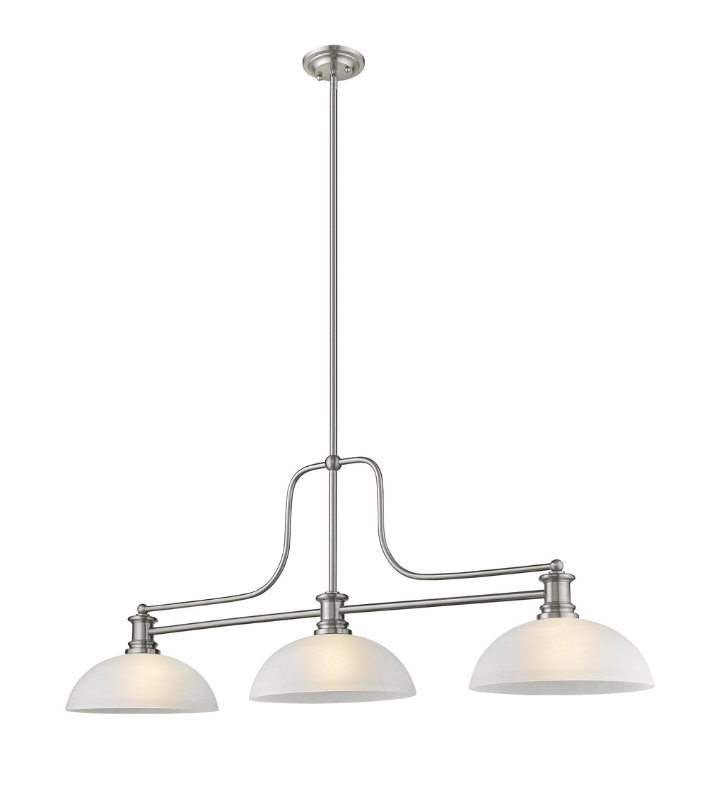 Melange 3 Light Chandelier in Brushed Nickel Finish
