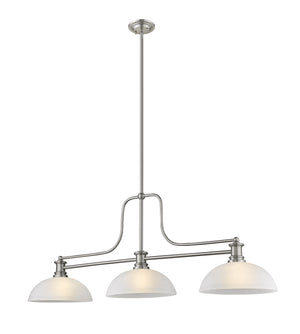 Melange 3 Light Chandelier in Brushed Nickel Finish