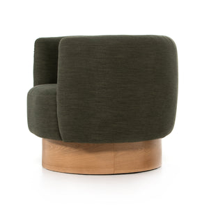 Calista Swivel Chair In Atlantis Moss