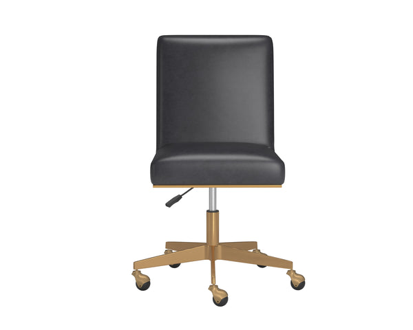 DEAN OFFICE CHAIR - BRUSHED BRASS - BRAVO PORTABELLA