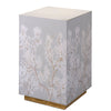 Garland Floral Accent Side Table, Dove
