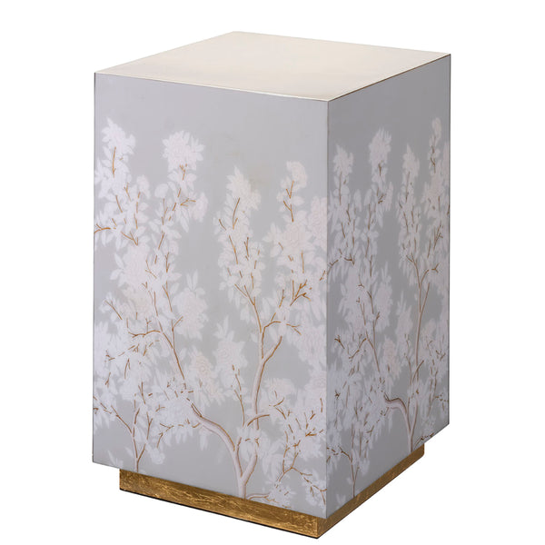 Garland Floral Accent Side Table, Dove