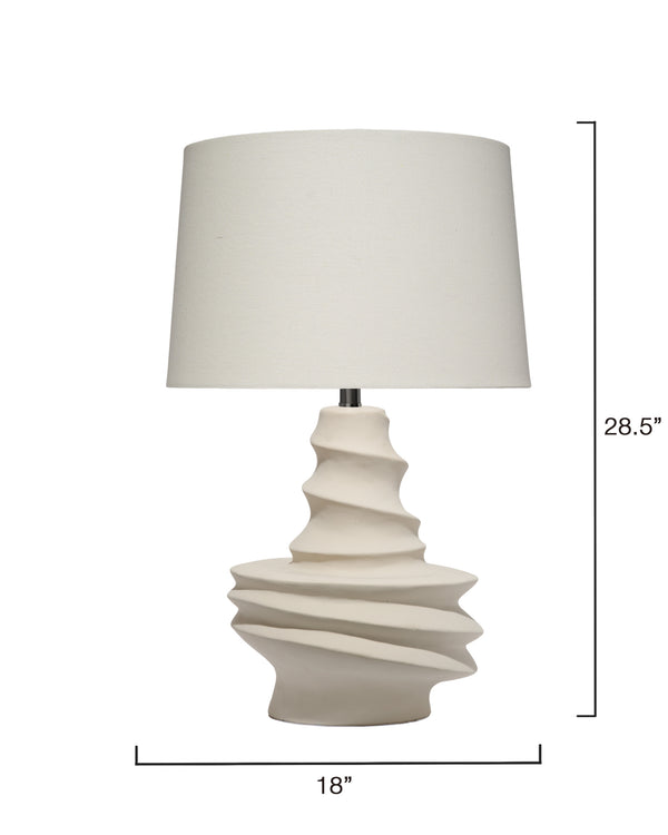 Dune Ceramic Table Lamp with Linen Shade