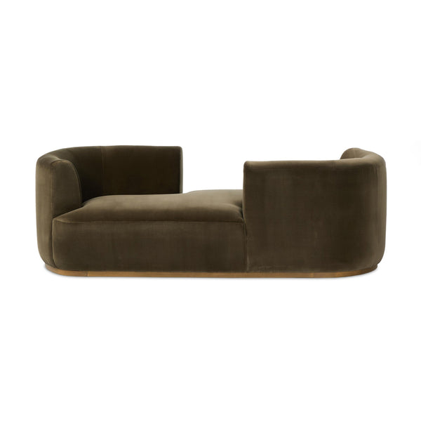 Deandra Tete A Tete Chaise - Surrey Olive