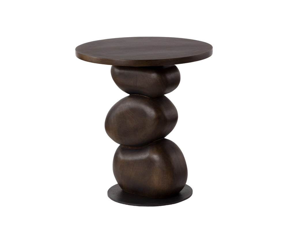 PAPLO END TABLE - MEDIUM BROWN