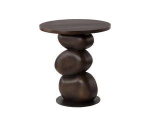 PAPLO END TABLE - MEDIUM BROWN