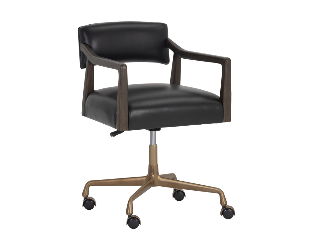 Keagan Office Chair - Cortina Black Leather