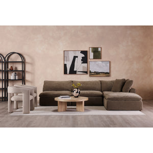 Moe's Clay Ottoman in Desert Sage with Feather Blend