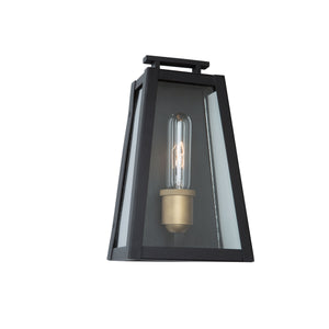 Charlestown Medium Outdoor 1 Light Wall Light in Black, Vintage Gold
