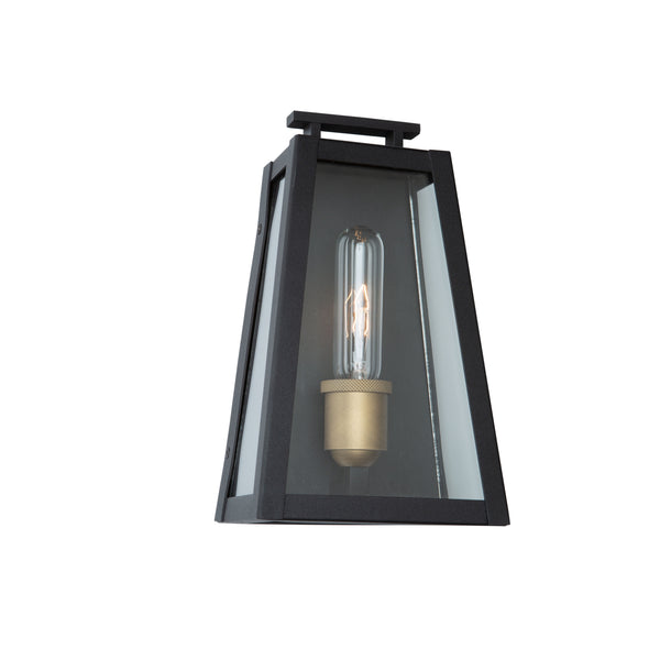 Charlestown Medium Outdoor 1 Light Wall Light in Black, Vintage Gold