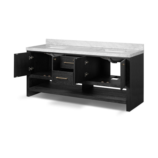 Anthem Double Vanity - Black Wash Oak Veneer
