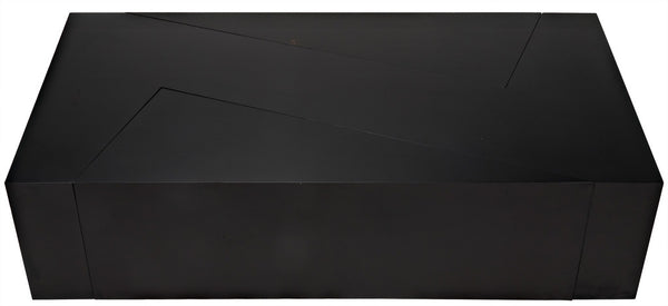 Element Industrial Steel Coffee Table in Matte Black