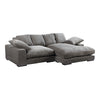 Moe's Plunge Sectional in Charcoal with Flip Chaise