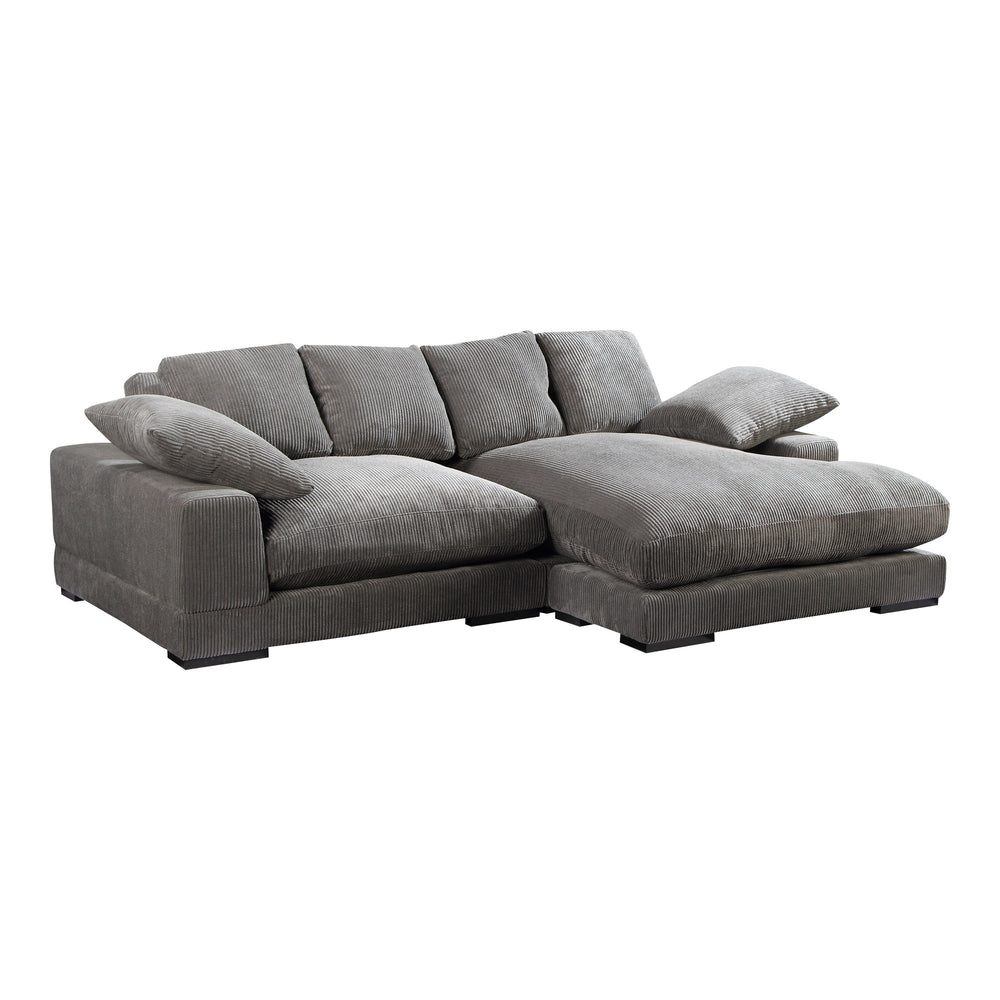 Moe's Plunge Sectional in Charcoal with Flip Chaise