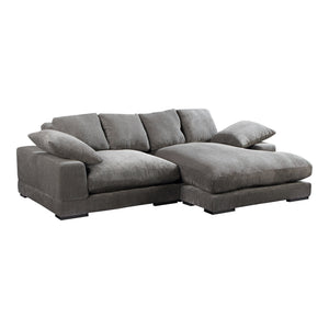 Moe's Plunge Sectional in Charcoal with Flip Chaise