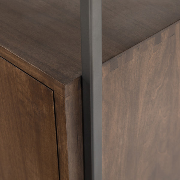 Trey Modular Wide Bookcase In Auburn Poplar