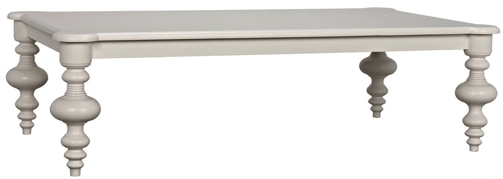 Graff Mahogany and Veneer Coffee Table in Solid White