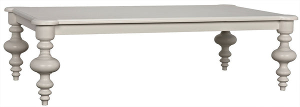 Graff Mahogany and Veneer Coffee Table in Solid White