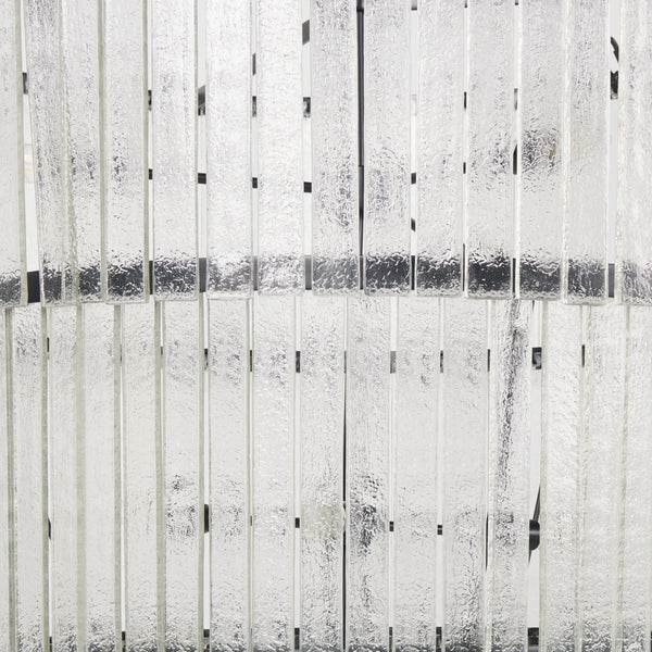 Meredith Large Chandelier in Clear Textured Glass