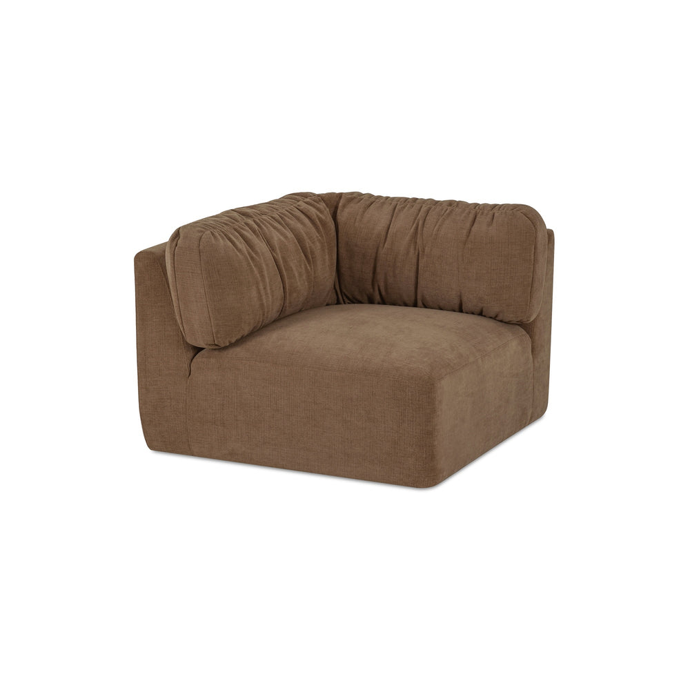 Moe's Matina Corner Chair in Taupe Chenille