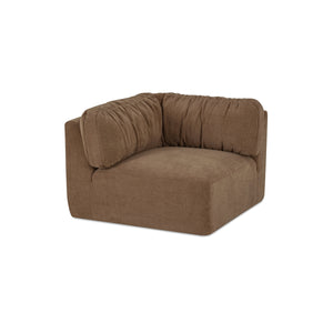 Moe's Matina Corner Chair in Taupe Chenille