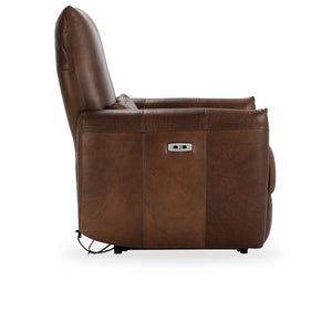 Thaya Leather Power Recliner with Adjustable Headrest