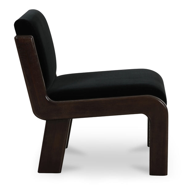 Moe's Edie Accent Chair Black Faux Mohair