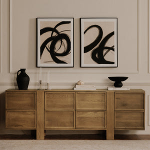 Moe's Henley Collection 8 Drawer Dresser in Brown Oak