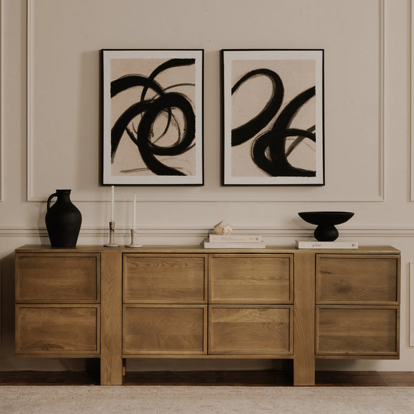 Moe's Henley Collection 8 Drawer Dresser in Brown Oak