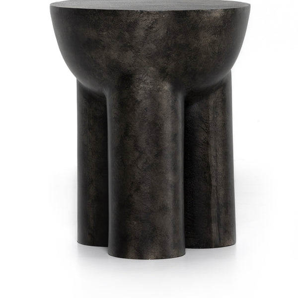 Sante End Table In Raw Black