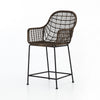 Bandera Outdoor Woven Counter Stool-Grey