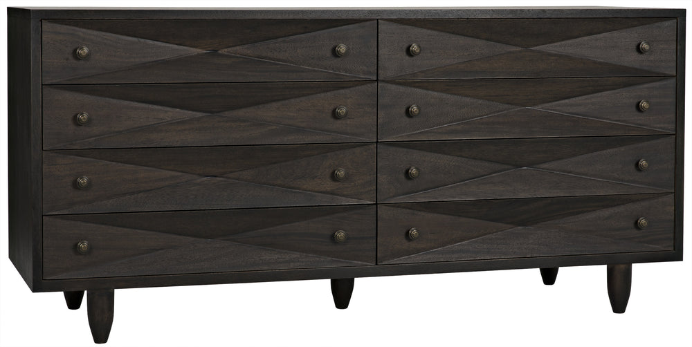Diamond Double Chest in Ebony Walnut Finish