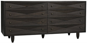 Diamond Double Chest in Ebony Walnut Finish