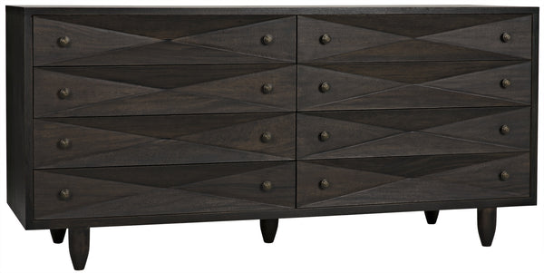 Diamond Double Chest in Ebony Walnut Finish