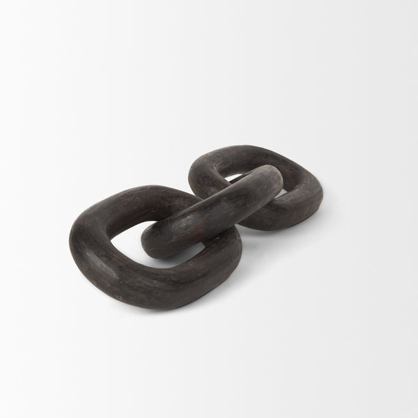 Tayla Large Black-Brown Wood Chain Link