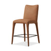 Monza Stool In Heritage Camel Top Grain Leather - Counter
