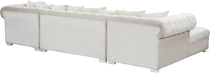 Holly 3pc. Sectional In Cream Velvet