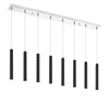 Forest 8 Light Island/Billiard in Chrome Finish