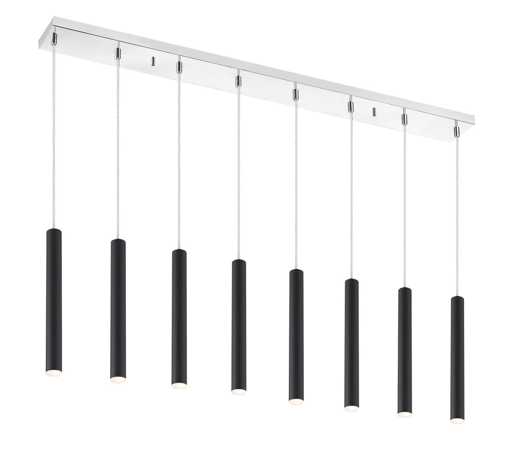 Forest 8 Light Island/Billiard in Chrome Finish