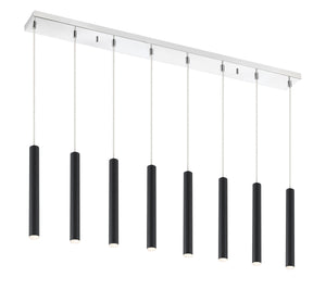Forest 8 Light Island/Billiard in Chrome Finish