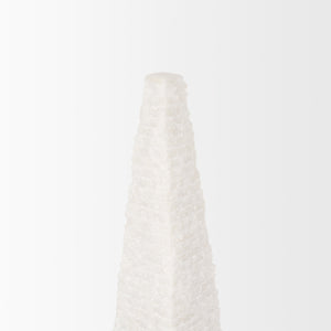 Pyramis White Rough Marble Obelisk 13"
