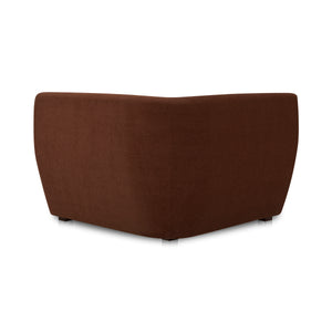 Moe's Amelia Corner Chair in Chestnut Brown