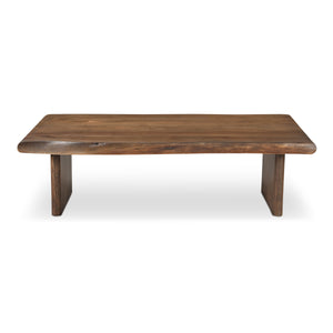 Lila Coffee Table with Bullnose Edging in Brown