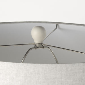 Cato 20.0L x 20.0W x 33.5H Cream Base W/White Shade Table Lamp