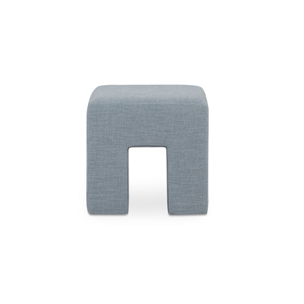 Moe's Aidy Stool in Light Blue Linen