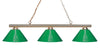 Sharp Shooter 3 Light Billiard Light in Polished Brass Finish